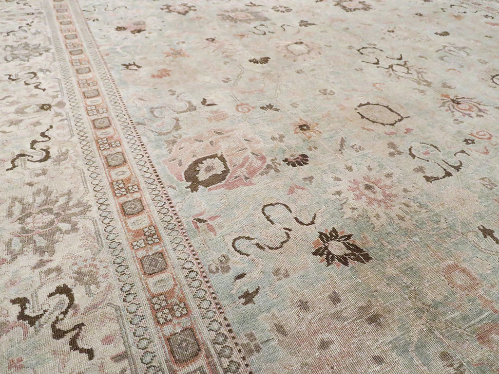 Antique Persian Tabriz Room Size Carpet, No.18667 - Gsblank