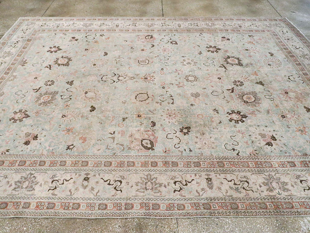 Antique Persian Tabriz Room Size Carpet, No.18667 - Gsblank
