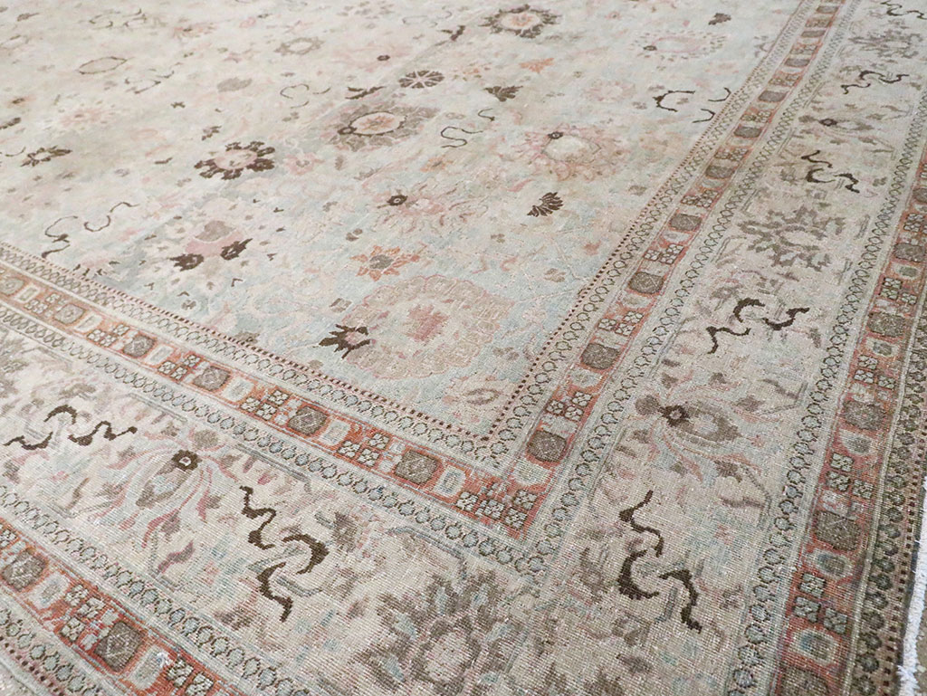 Antique Persian Tabriz Room Size Carpet, No.18667 - Gsblank