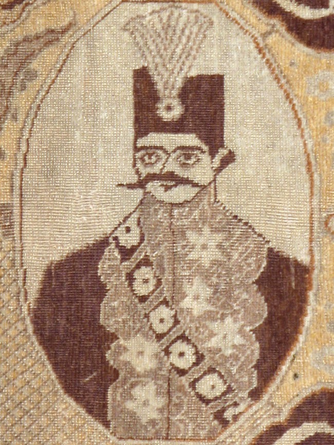 Antique Persian Tabriz Pictorial Rug, No.18682 - Gsblank