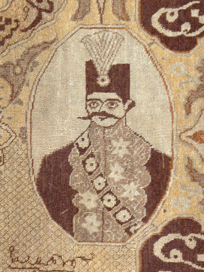 Antique Persian Tabriz Pictorial Rug, No.18682 - Gsblank