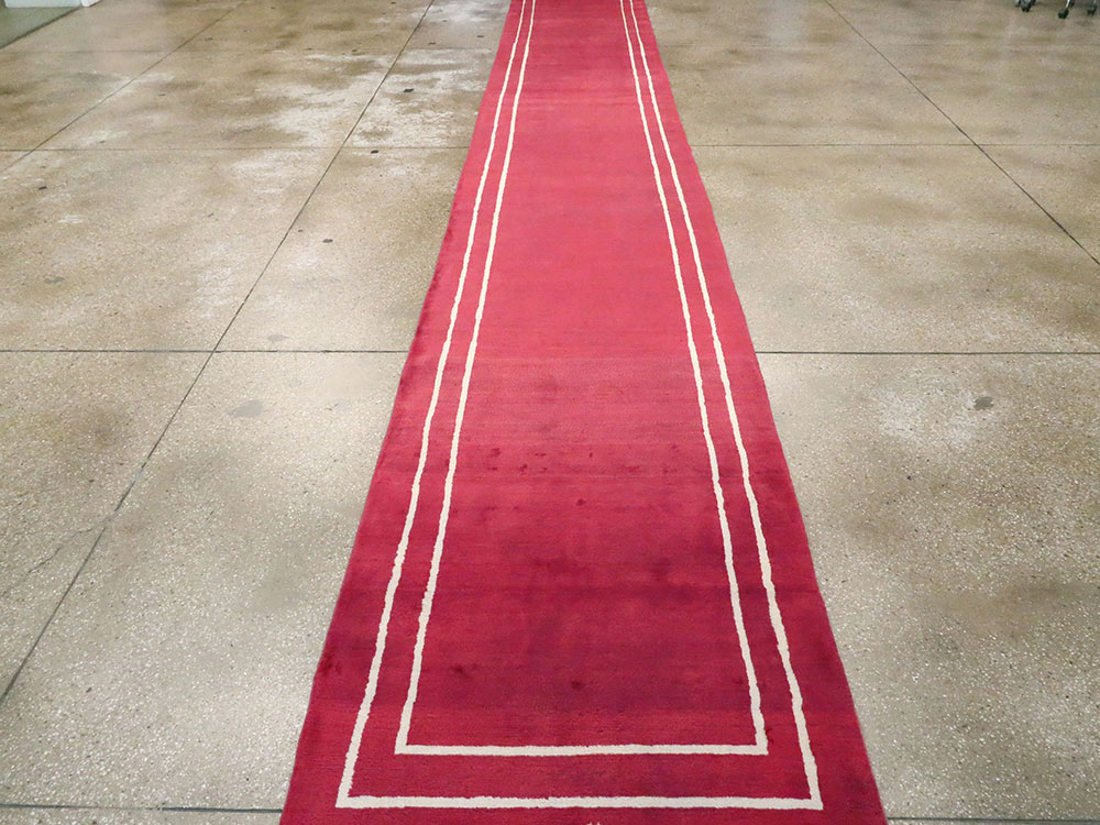 Vintage Persian Mashad Modernist Runner, No.18686 - Gsblank