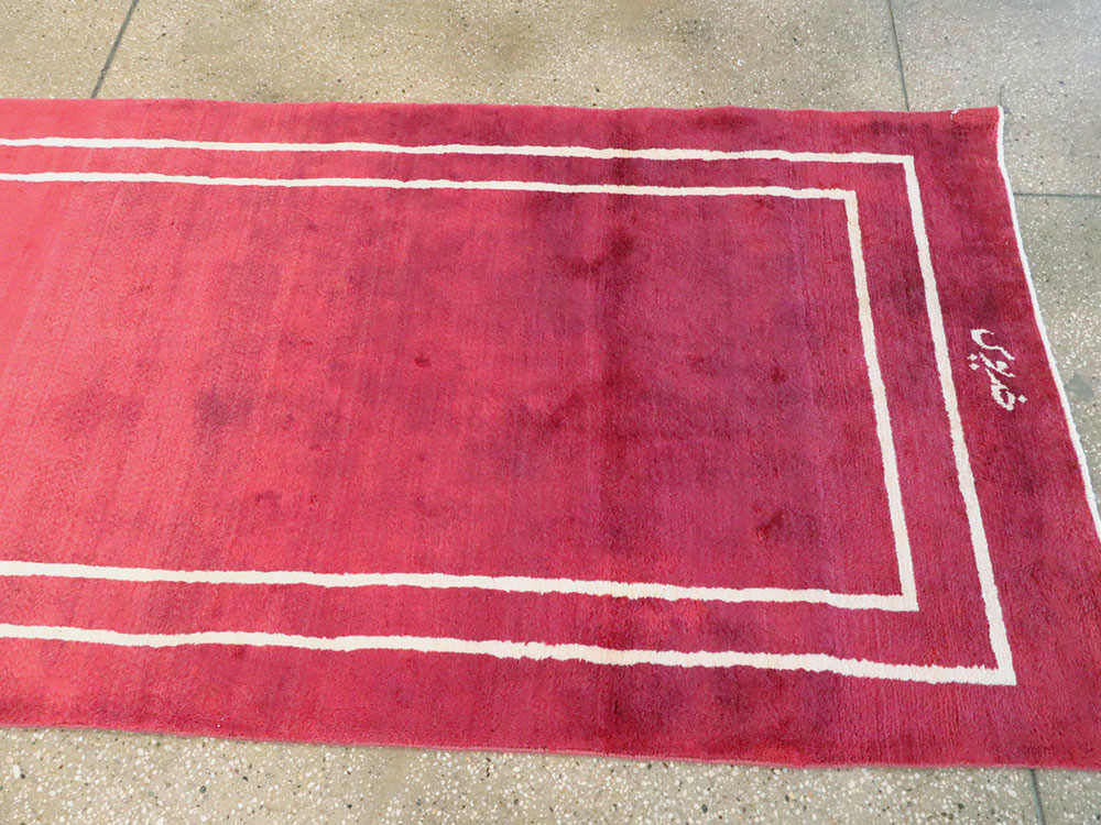 Vintage Persian Mashad Modernist Runner, No.18686 - Gsblank