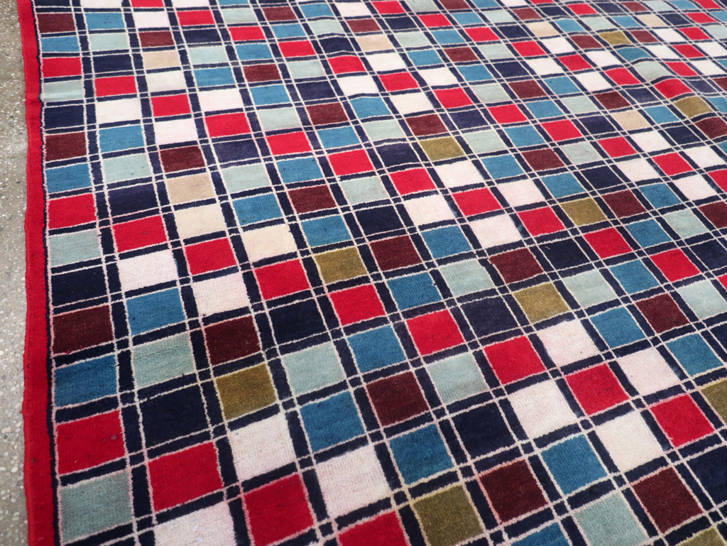 Vintage Persian Kashan Art Deco Rug, No.18687 - Gsblank