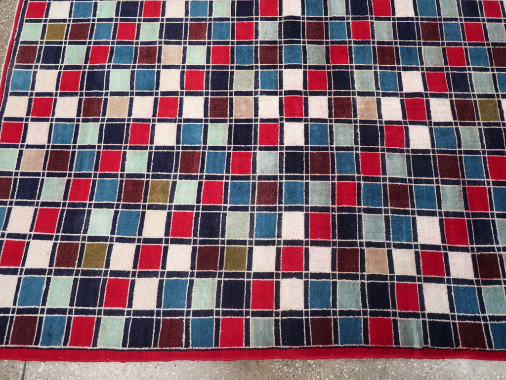 Vintage Persian Kashan Art Deco Rug, No.18687 - Gsblank