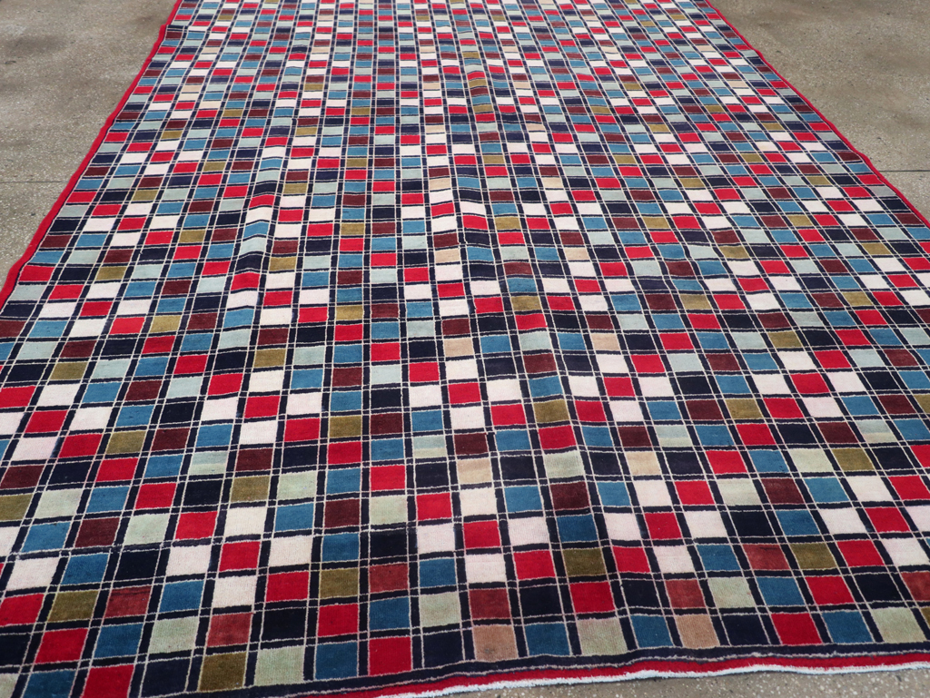 Vintage Persian Kashan Art Deco Rug, No.18687 - Gsblank