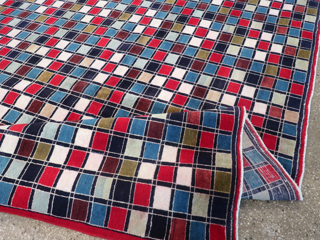 Vintage Persian Kashan Art Deco Rug, No.18687 - Gsblank