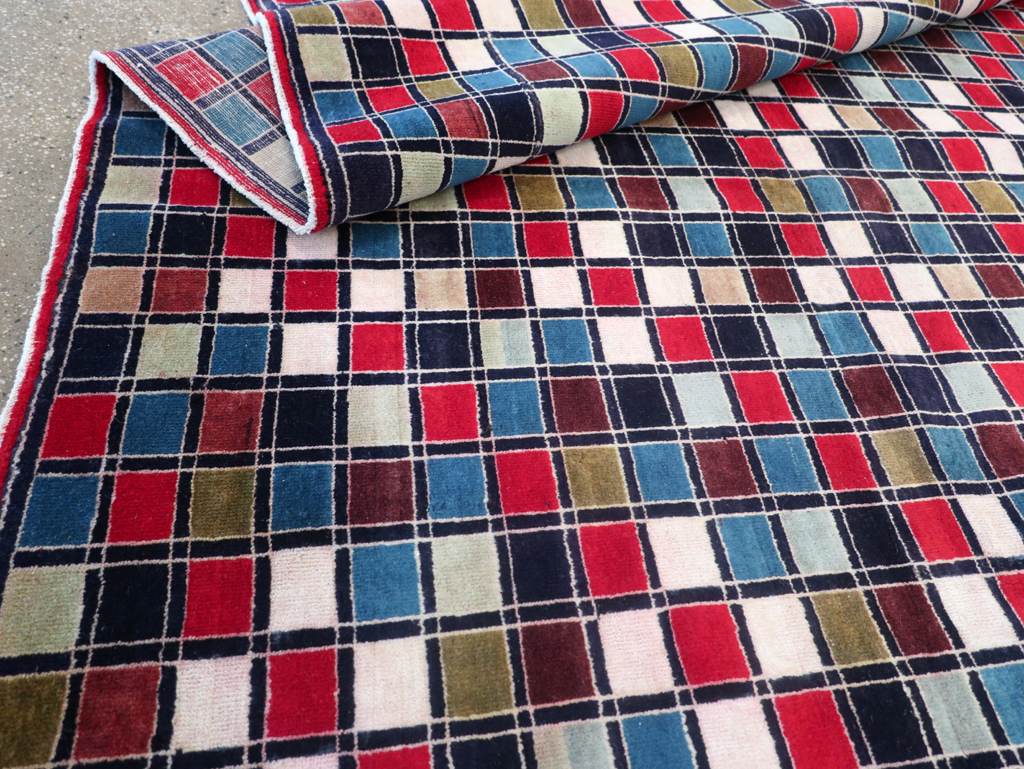 Vintage Persian Kashan Art Deco Rug, No.18687 - Gsblank