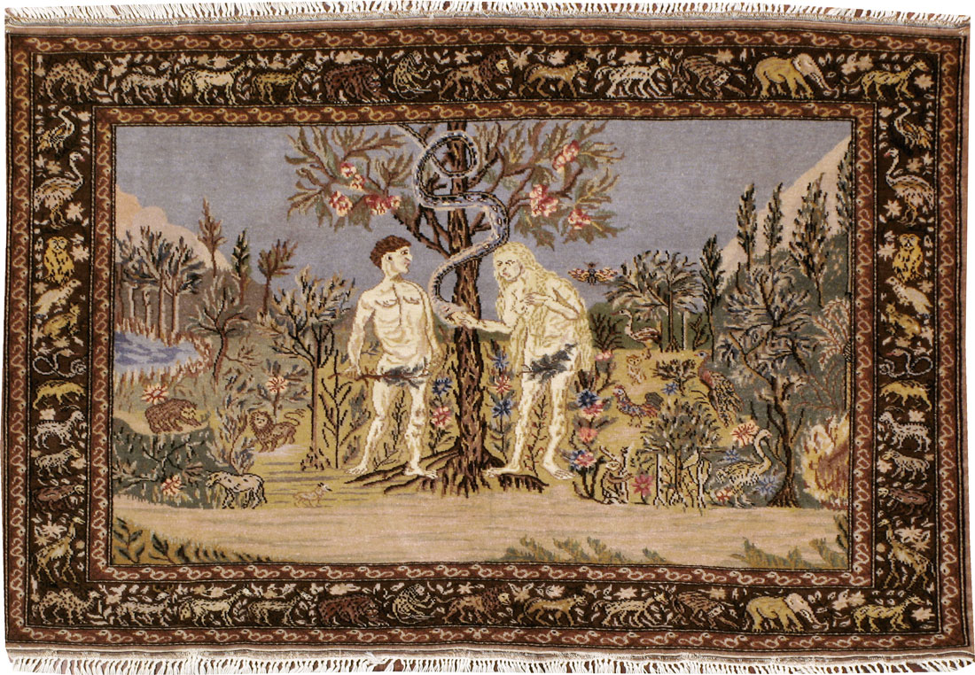 Vintage Turkish Sivas Pictorial Rug, No.18696 - Gsblank