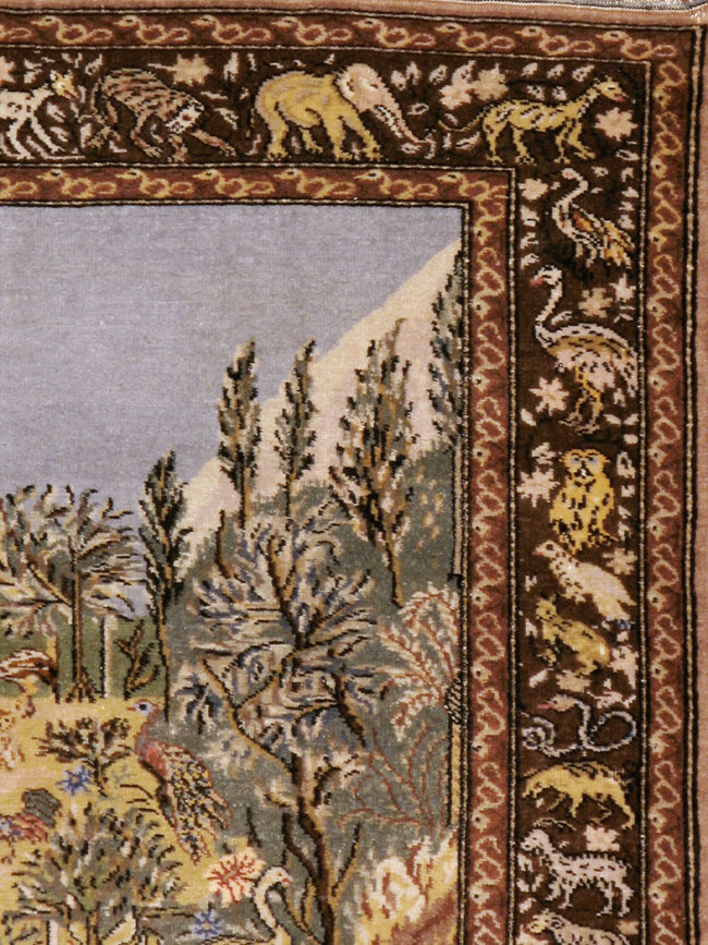 Vintage Turkish Sivas Pictorial Rug, No.18696 - Gsblank