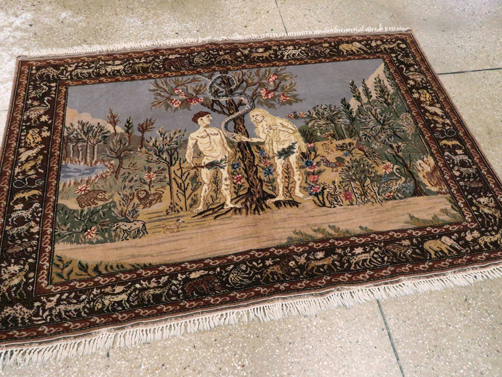 Vintage Turkish Sivas Pictorial Rug, No.18696 - Gsblank