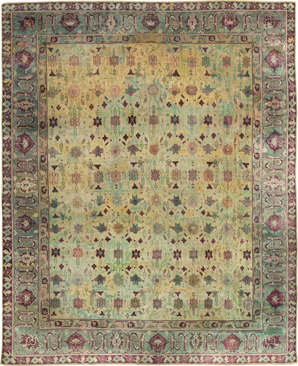Antique Indian Agra Square Carpet, No.18730 - Gsblank