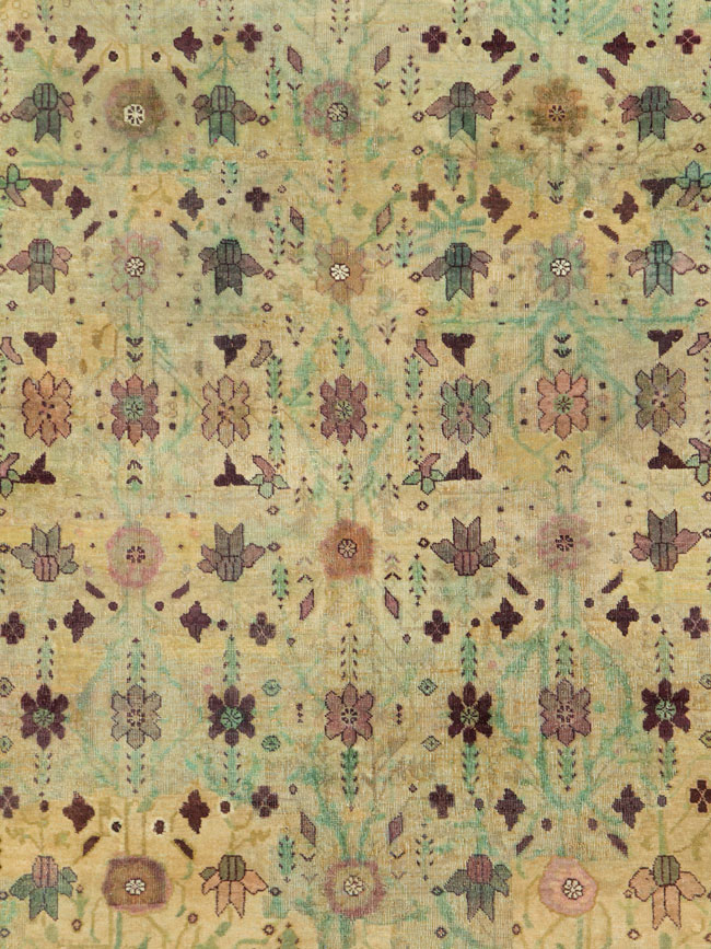Antique Indian Agra Square Carpet, No.18730 - Gsblank