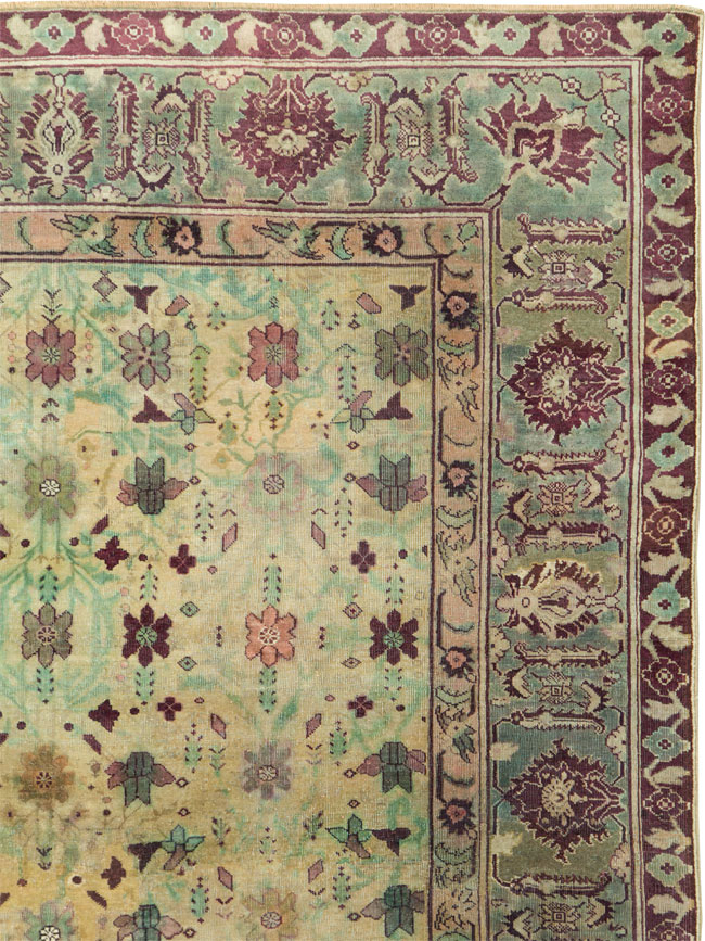 Antique Indian Agra Square Carpet, No.18730 - Gsblank