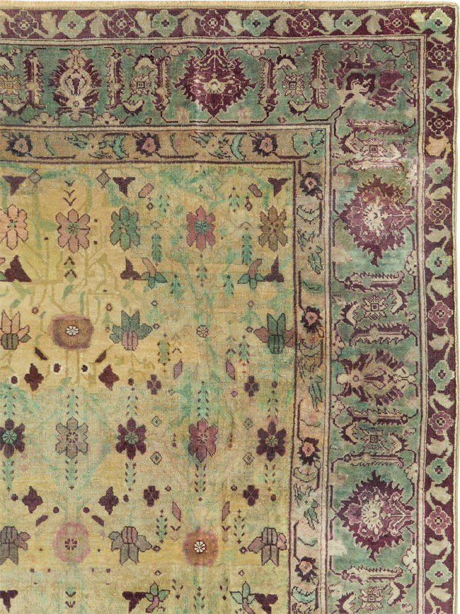 Antique Indian Agra Square Carpet, No.18730 - Gsblank