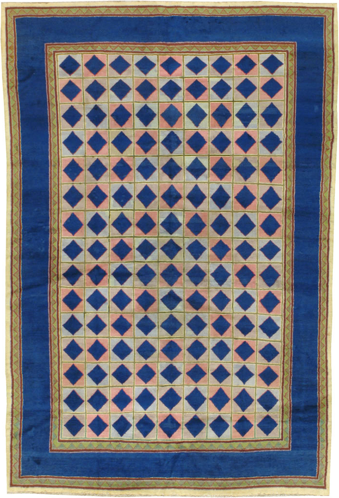 Vintage Indian Art Deco Carpet, No.18745 - Gsblank