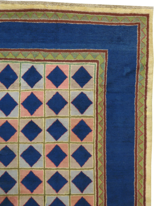 Vintage Indian Art Deco Carpet, No.18745 - Gsblank