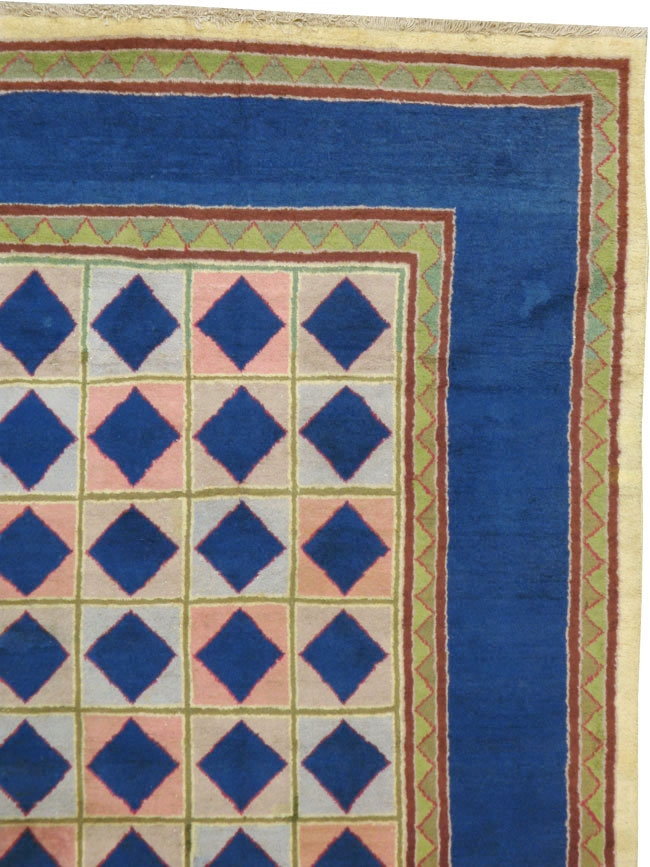 Vintage Indian Art Deco Carpet, No.18745 - Gsblank