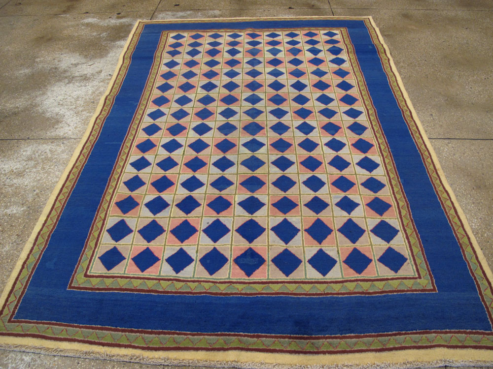 Vintage Indian Art Deco Carpet, No.18745 - Gsblank