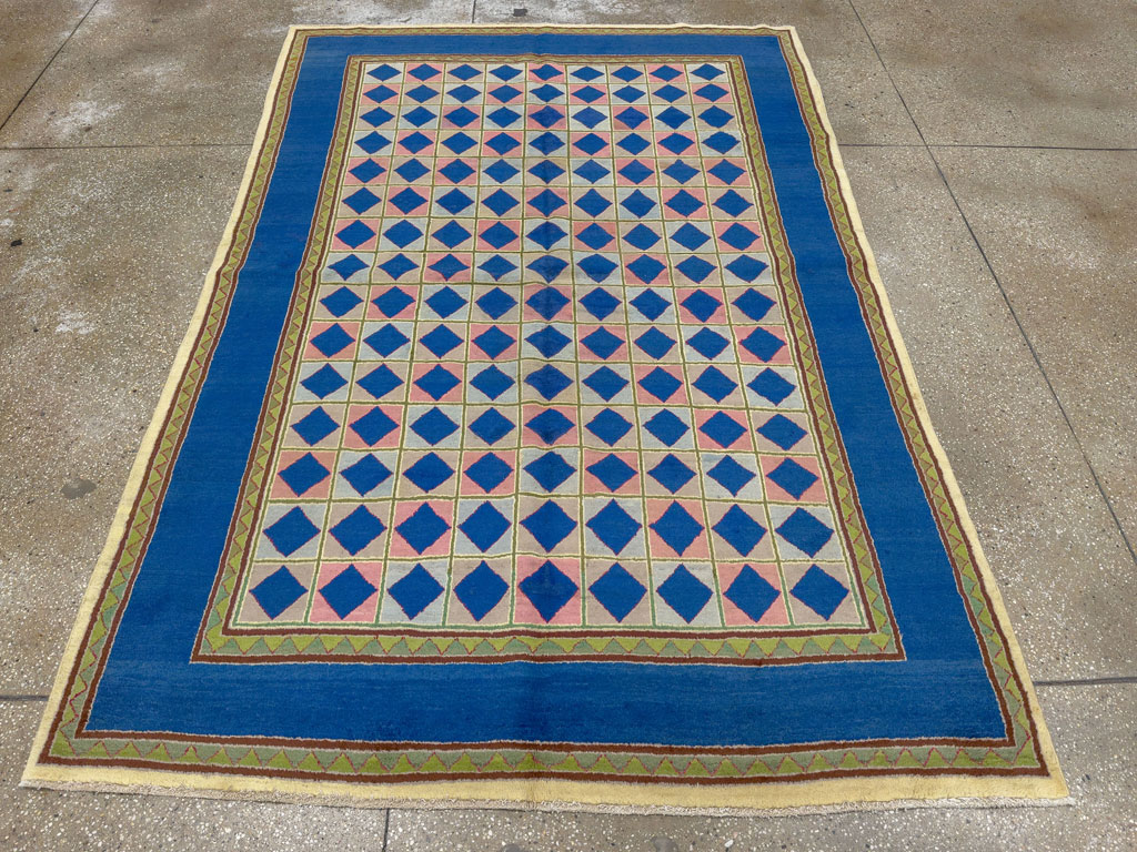 Vintage Indian Art Deco Carpet, No.18745 - Gsblank