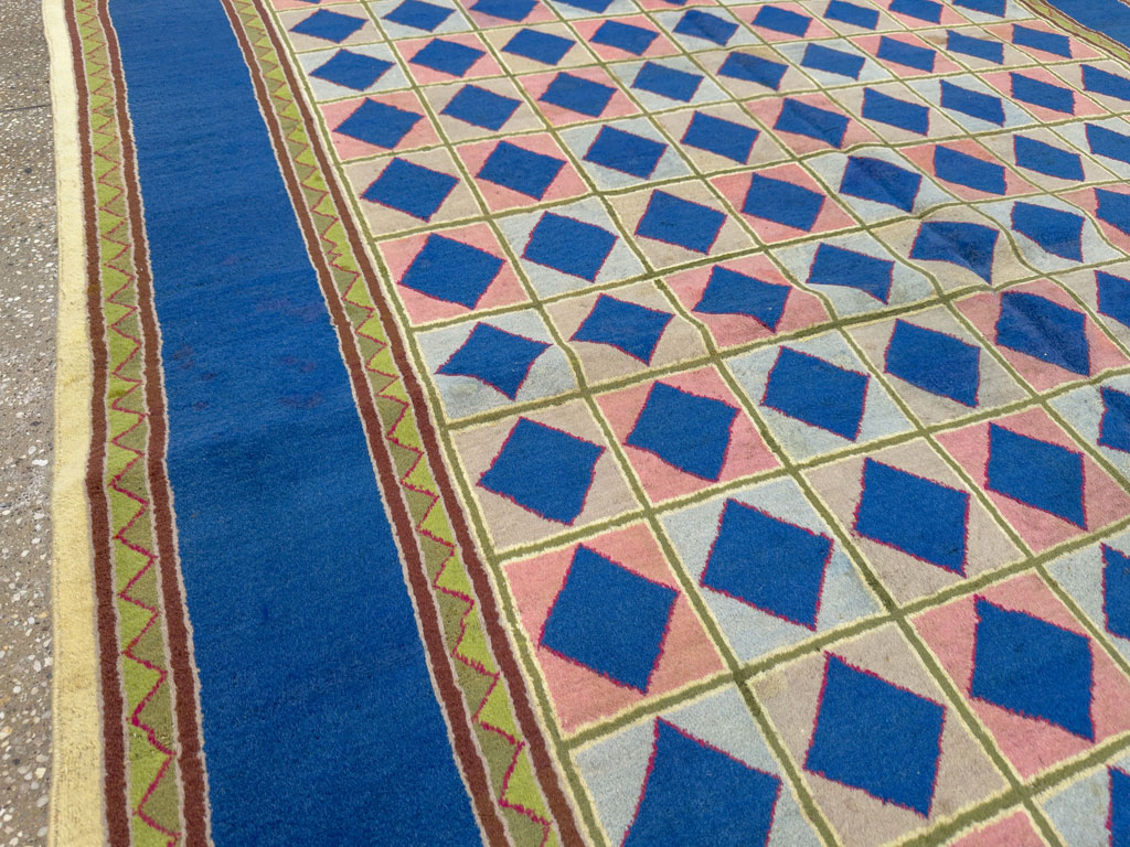 Vintage Indian Art Deco Carpet, No.18745 - Gsblank