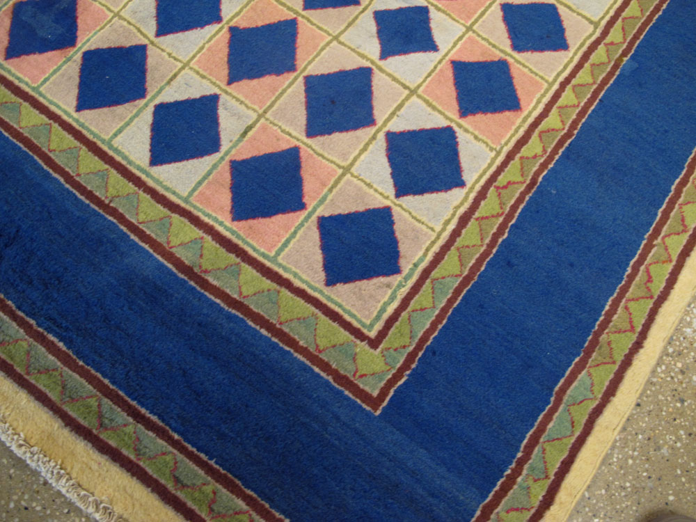 Vintage Indian Art Deco Carpet, No.18745 - Gsblank