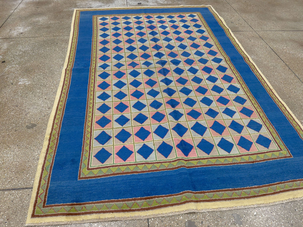 Vintage Indian Art Deco Carpet, No.18745 - Gsblank