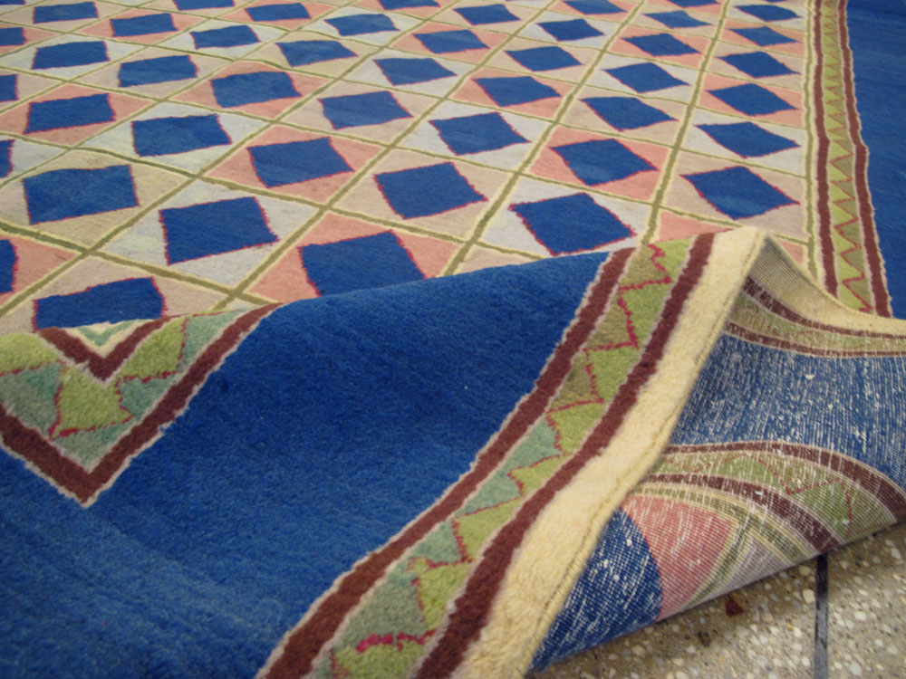 Vintage Indian Art Deco Carpet, No.18745 - Gsblank