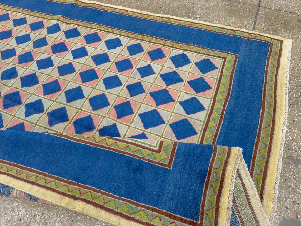 Vintage Indian Art Deco Carpet, No.18745 - Gsblank