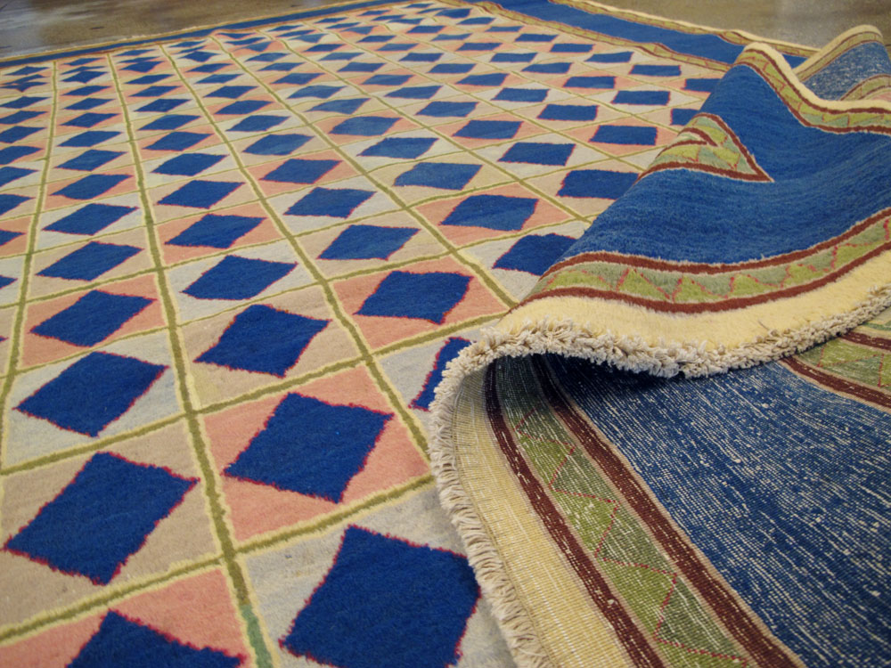 Vintage Indian Art Deco Carpet, No.18745 - Gsblank