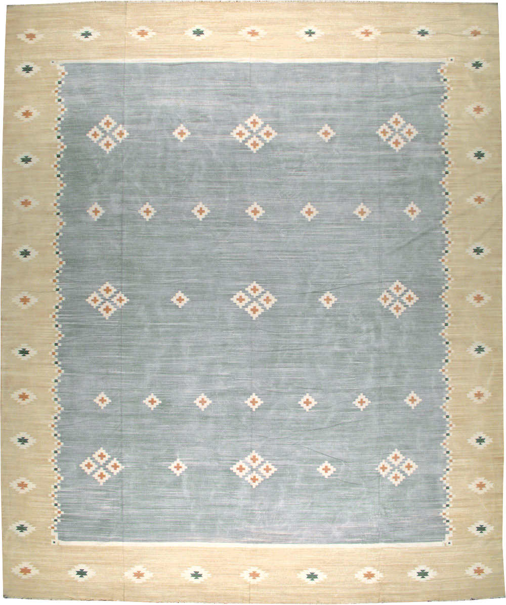 Vintage Indian Flatweave Kilim Dhurrie, No.18754 - Gsblank
