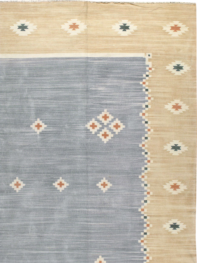 Vintage Indian Flatweave Kilim Dhurrie, No.18754 - Gsblank