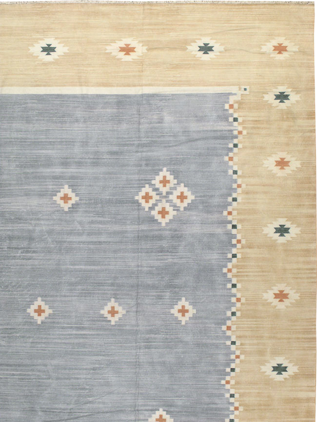 Vintage Indian Flatweave Kilim Dhurrie, No.18754 - Gsblank
