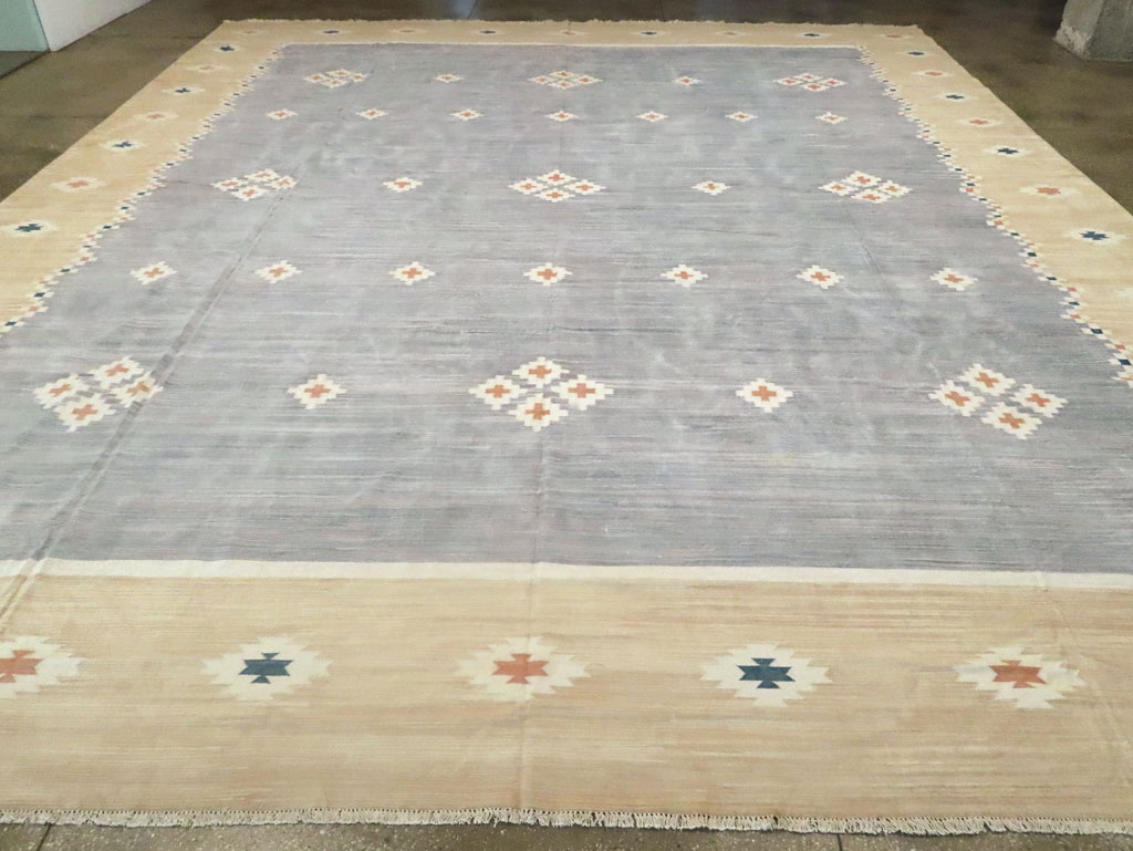 Vintage Indian Flatweave Kilim Dhurrie, No.18754 - Gsblank