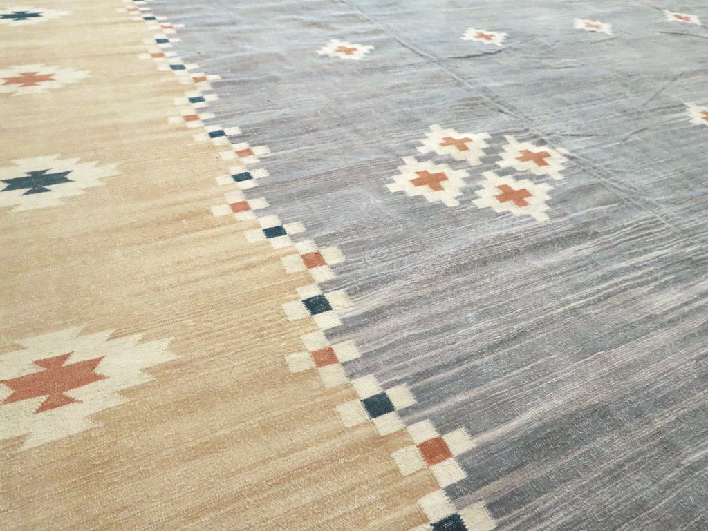 Vintage Indian Flatweave Kilim Dhurrie, No.18754 - Gsblank