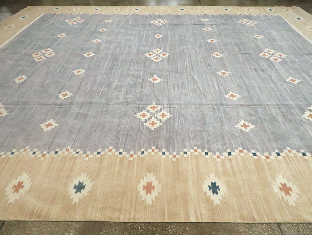 Vintage Indian Flatweave Kilim Dhurrie, No.18754 - Gsblank