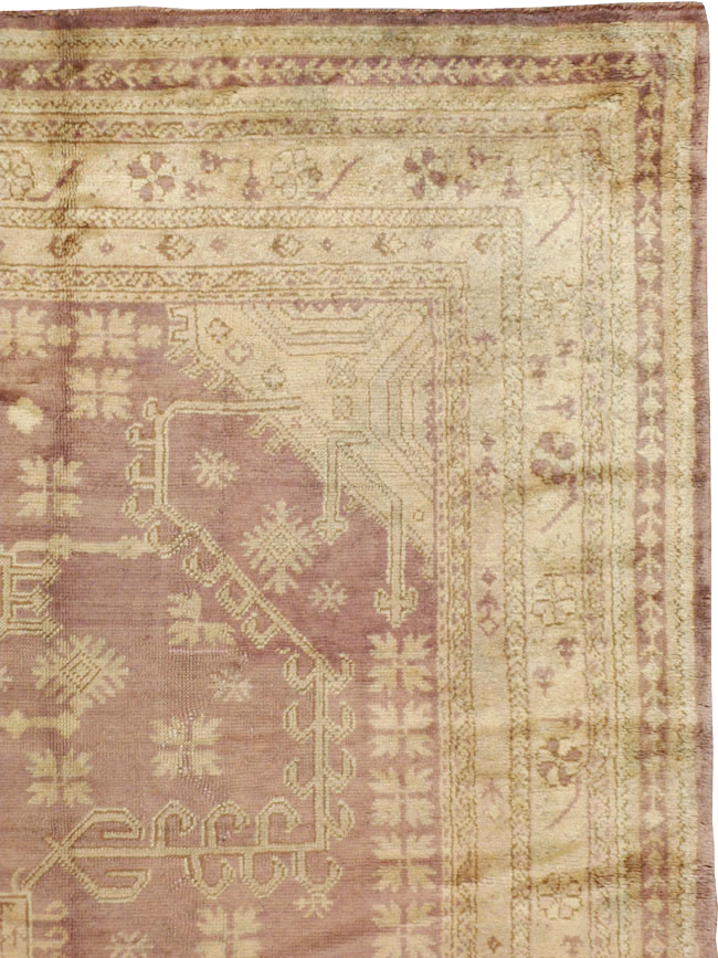 Antique Turkish Oushak Room Size Carpet, No.18794 - Gsblank