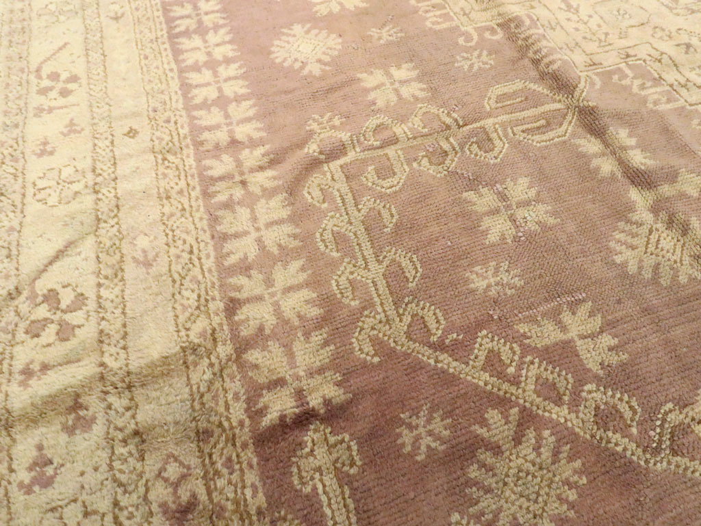 Antique Turkish Oushak Room Size Carpet, No.18794 - Gsblank