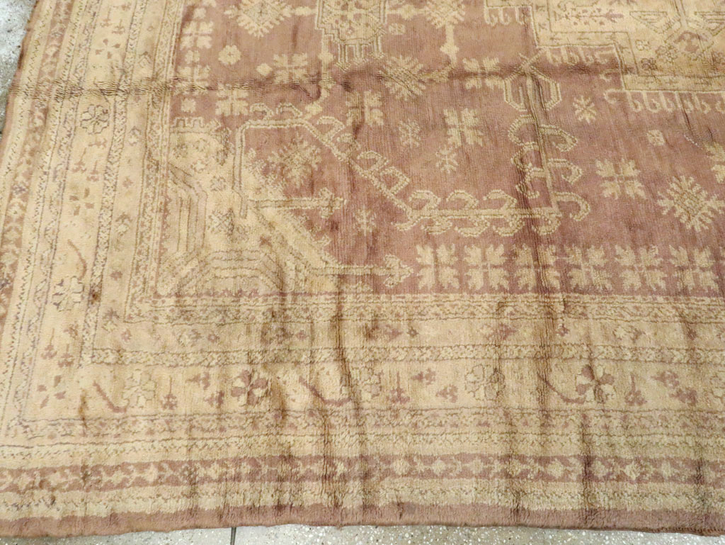 Antique Turkish Oushak Room Size Carpet, No.18794 - Gsblank