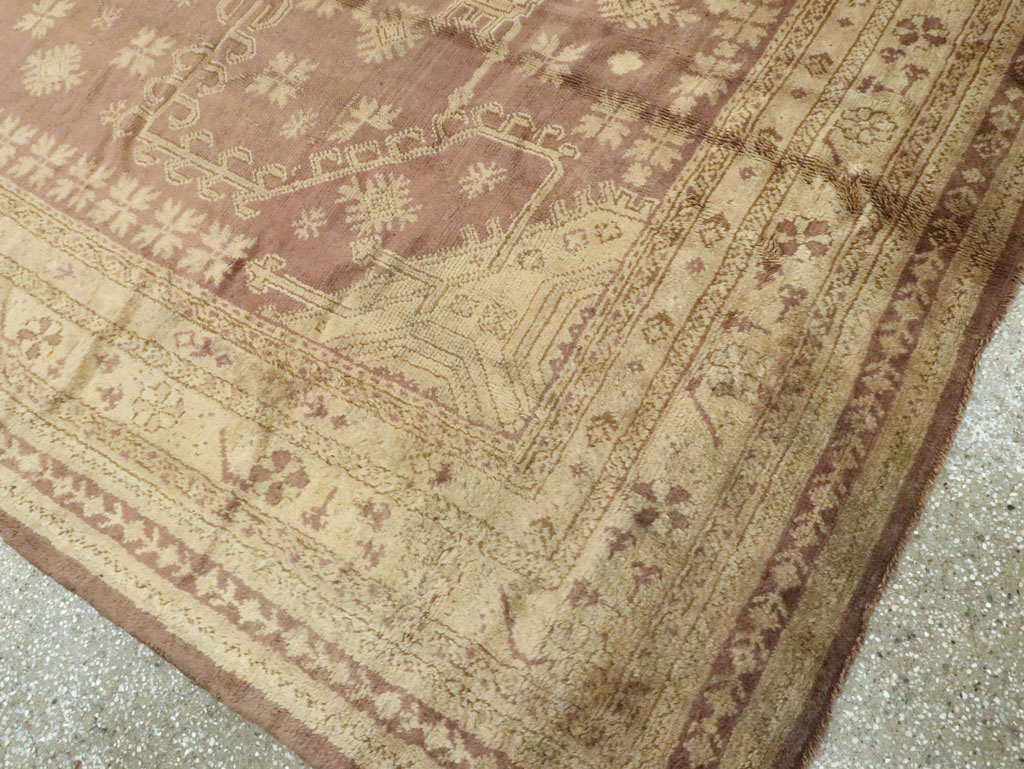 Antique Turkish Oushak Room Size Carpet, No.18794 - Gsblank