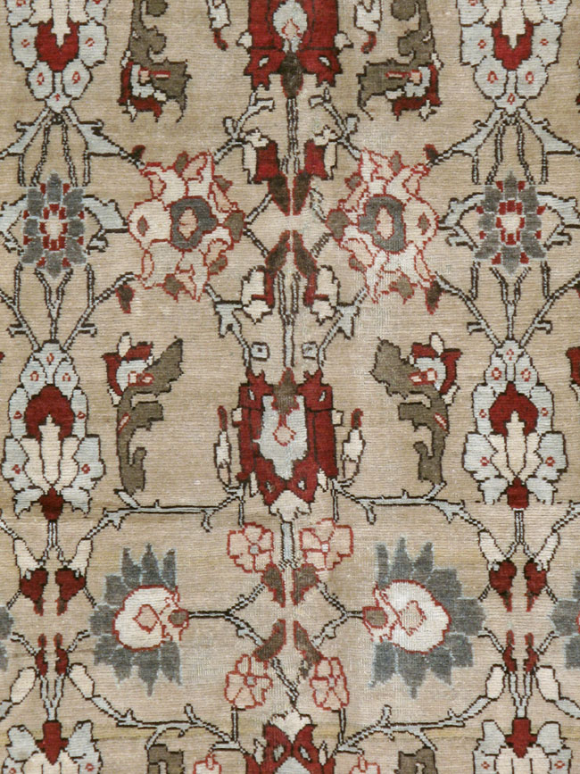 Antique Persian Tabriz Accent Rug, No.18817 - Gsblank
