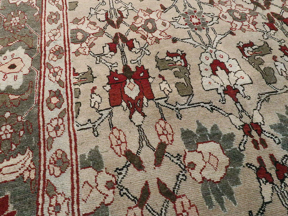 Antique Persian Tabriz Accent Rug, No.18817 - Gsblank