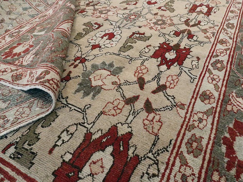 Antique Persian Tabriz Accent Rug, No.18817 - Gsblank