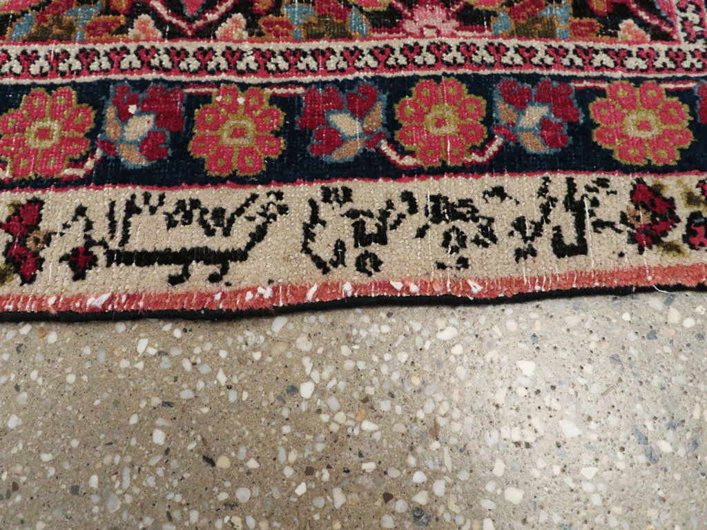 Vintage Persian Mashad Rug, No.18823 - Gsblank