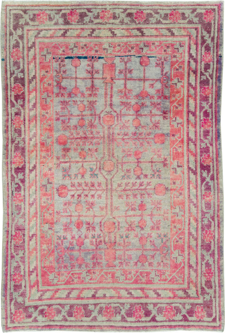 Vintage East Turkestan Khotan Rug, No.18839 - Gsblank