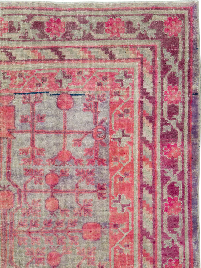 Vintage East Turkestan Khotan Rug, No.18839 - Gsblank