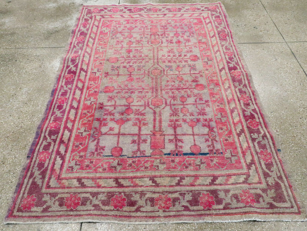 Vintage East Turkestan Khotan Rug, No.18839 - Gsblank