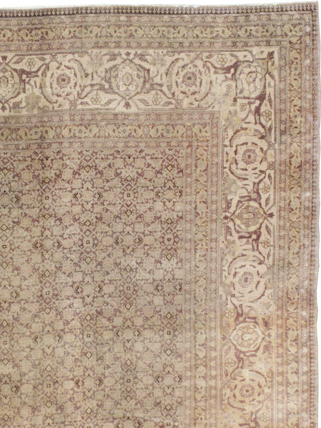 Vintage Persian Tabriz Carpet, No.18853 - Gsblank