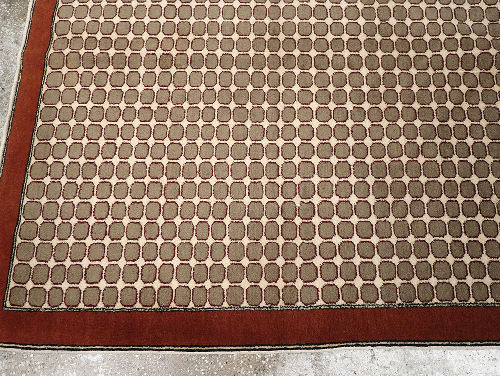 Vintage Anatolian Deco Carpet, No.18855 - Gsblank