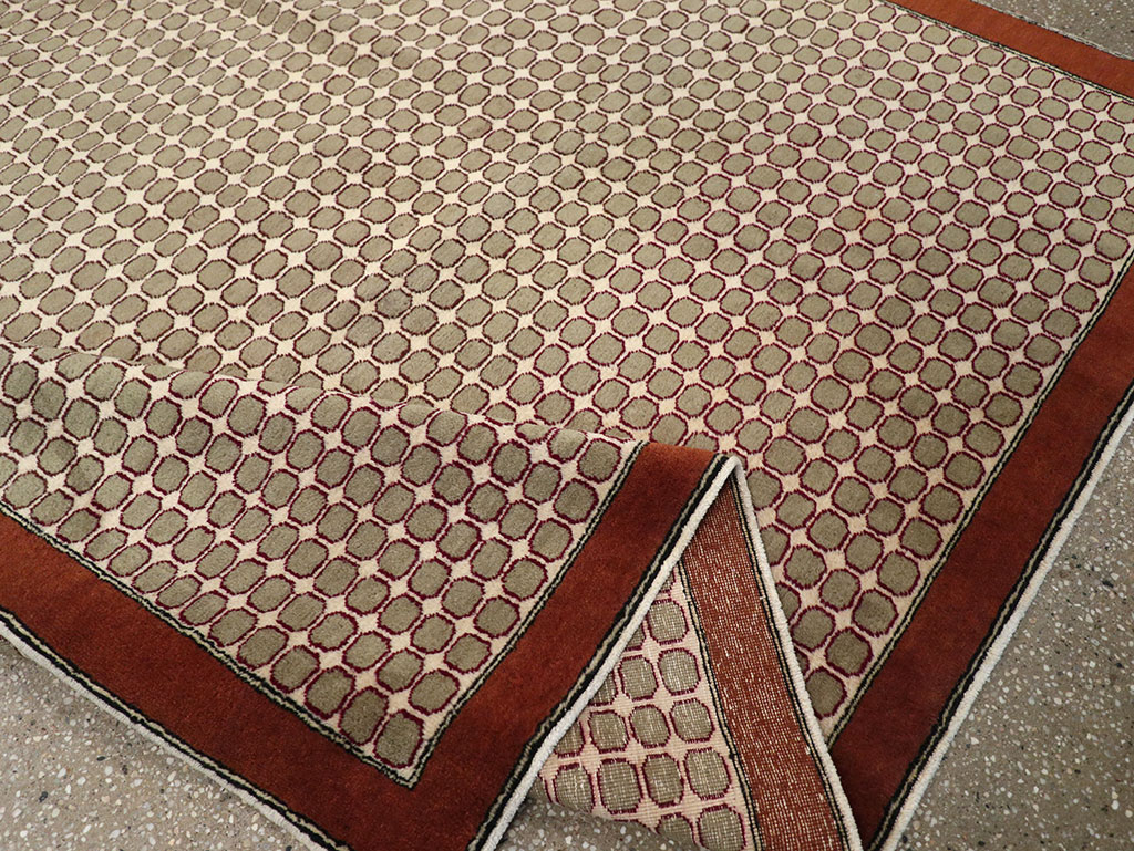 Vintage Anatolian Deco Carpet, No.18855 - Gsblank